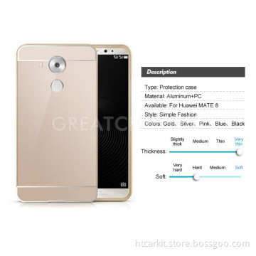 metal+pc board phone case for huawei mate 8
